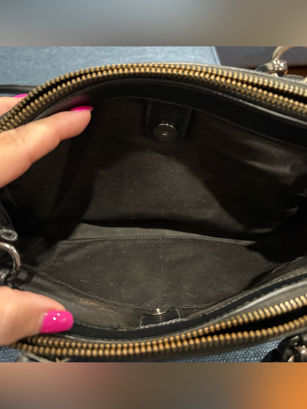 Coach Mia Floral Mini Satchel Crossbody | Black Pebbled Leather Floral Print - Picture 7 of 14